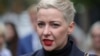 Belarusian opposition activist Maryya Kalesnikava arrives for questioning at the Investigative Committee in Minsk on August 27, 2020.