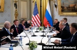 Talks between U.S. President Joe Biden and Russia's President Vladimir Putin in Geneva, Switzerland on June 16, 2021.