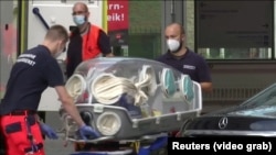 Aleksei Navalny arrived at a Berlin hospital on August 22.