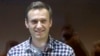 Aleksei Navalny seen in February 2021 during an appeal of his prison sentence in Moscow. 