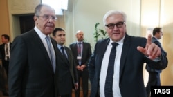 Министр иностранных дел России Сергей Лавров и министр иностранных дел Германии Франк-Вальтер Штайнмайер, Берлин, 6 ноября 2015